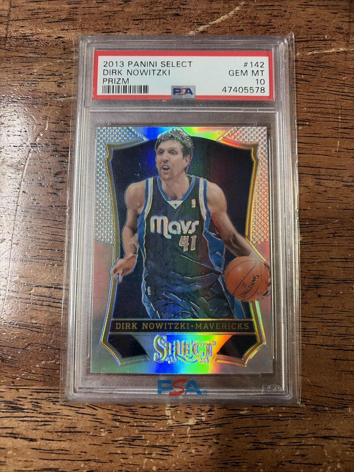 2013 Select Dirk Nowitzki Prizm Silver #142 PSA 10 Mavericks POP 5