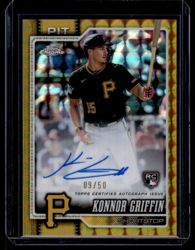 KONNOR GRIFFIN 2026 TOPPS CHROME #RA-KG GOLD GEOMETRIC AUTO 09/50 RC