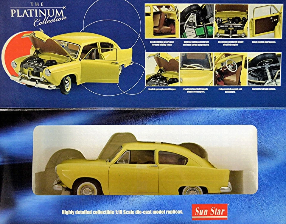Kaiser Henry J Limousine 1951 Giallo 1:18 Sun Star Platinium Collection 5091 - Immagine 3 di 4