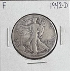 1942-D Walking Liberty Half Dollar Denver Mint 90% Silver US Coin 50C Vintage