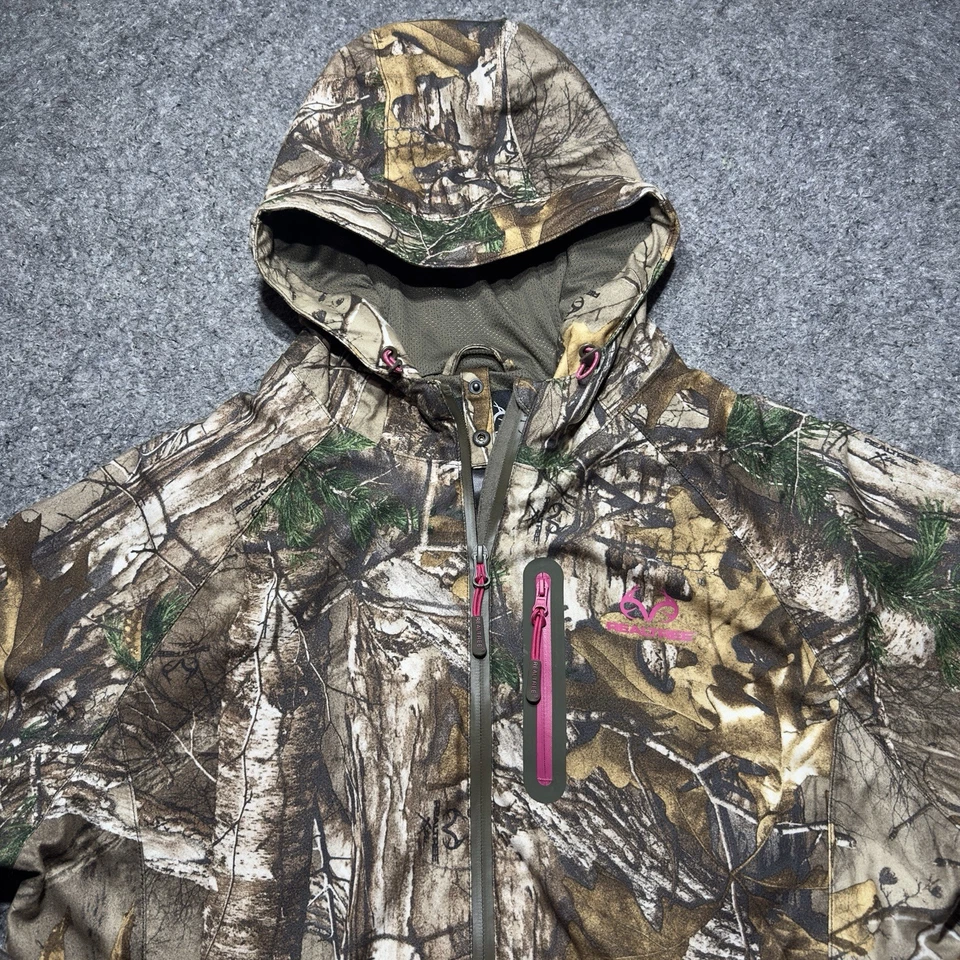 Realtree Extra Camo Women L Hoodied Jacket Full Zip Hunting Scent Control - Image 2 of 4