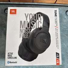 JBL TUNE 750BTNC - Wireless Over-Ear Headphones with Noise Cancellation - Black