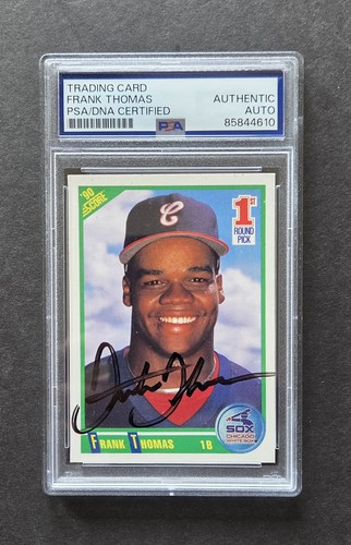 Frank Thomas signed White Sox 1990 Score Rookie Card Psa - Rookie signature!