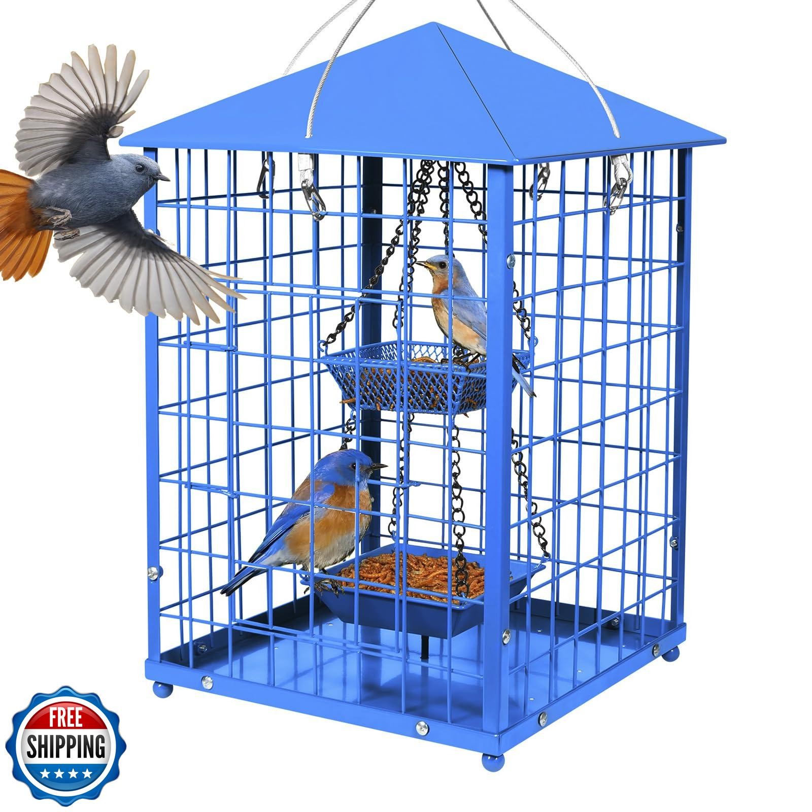 S For Bluebirds - Metal - Huge Caged Squirre
