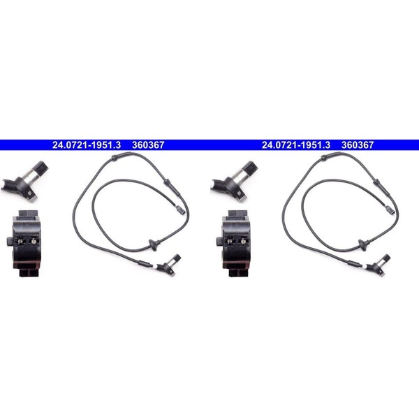 2X ATE ABS-SENSOR Raddrehzahl Hinten Links+Rechts Passend FüR Skoda Felicia-image