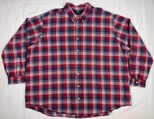 Polo Ralph Lauren Men  s 4XB Red/Blue Plaid Oxford Long Sleeve Button Down Shirt