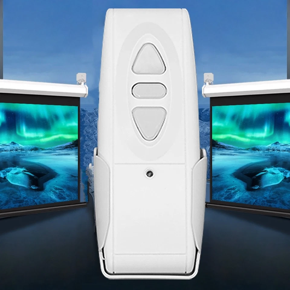 White Remote Control Switch RF Electric Curtain Screen Projector Accessory - Image 2 of 4