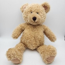 Goffa Tan Teddy Bear Plush Toy 15  Shaggy Fur Flat Tail Hard Eyes Stitched Nose