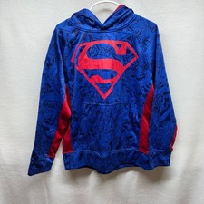 Youth Medium Superman Hoodie - Perfect for Fall/Winter 
