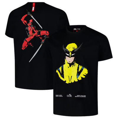 NEW! Wolverine & Deadpool Team Liquid Unisex T-Shirt - Black MENS XL