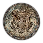 1964 50c Kennedy Half Dollar - Speckled Violet End Roll Toning - SKU-H3508