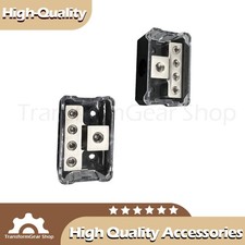2pcs Power Ground Amp Distribution Block 0/2/4 Gauge Input 4/8/10 Gauge Output