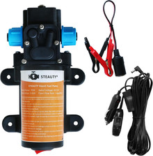 12V Fuel Transfer Pump, Moves up to 85 Gallons of Gas or Diesel per Hour, with 1