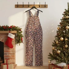 Women's Heirloom Gardening Bib Overalls Dusk Blue Fall Hedgehog XMAS SALE!