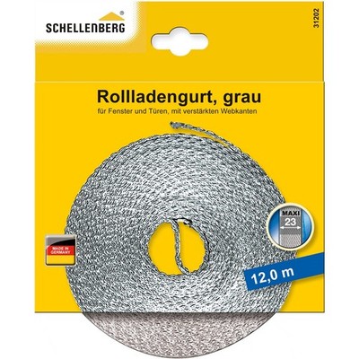 Rolladengurt 23mm x 12m Grau Schellenberg Ersatzteil für Rolladen
