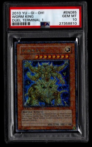 Yugioh Worm King DT01-EN085 PSA 10 GEM MINT Ultra Rare Duel Terminal