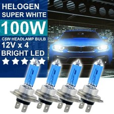 4pcs Car H7 100W LED Headlights 12V 4500K Super White Daytime Running Lamp Light