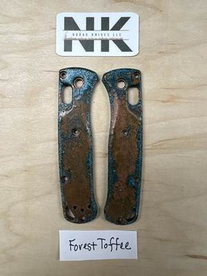 Nodak Custom  Forest Toffee  Shipwreck Copper Benchmade 533 Mini Bugout Scales