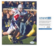 A.J. Hawk AUTOGRAPH Signed Ohio State Buckeyes Linebacker 8x10 Photo ACOA