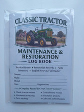 Classic Tractor Maintenance Record Book Service History & Restoration Journal