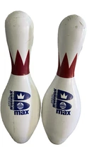 Lot of 2 Brunswick Max Bowling Pins Made In USA Plastic Coated USBC FREE SHIP