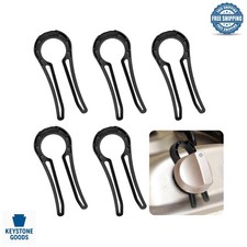 Pack of 5 Childproof Stove Knob Locks - Black