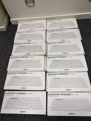 Lot Of 12 LOGITECH K380 MAC MULTI-DEVICE PORTABLE KEYBOARD WHITE SLIM COMPACT