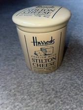 Harrods Stilton Cheese Ceramic Pot With Lid Empty