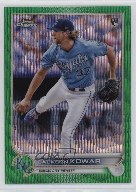 2022 Topps Chrome Green Wave Refractor 17/99 Jackson Kowar #188 10k8