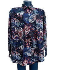 Robert Graham Collectors Shirt Men's 2XL Indigo Paisley Cotton NWOT