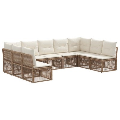 Gartensofa-set Poly-Rattan Gartensitzmöbel Outdoor-Sofagarnitur vidaXL