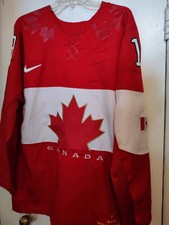 2014 Sochi Olympics-Red Canadian Olympic Hockey Jersey-Toews#19-SEWN-Size Medium