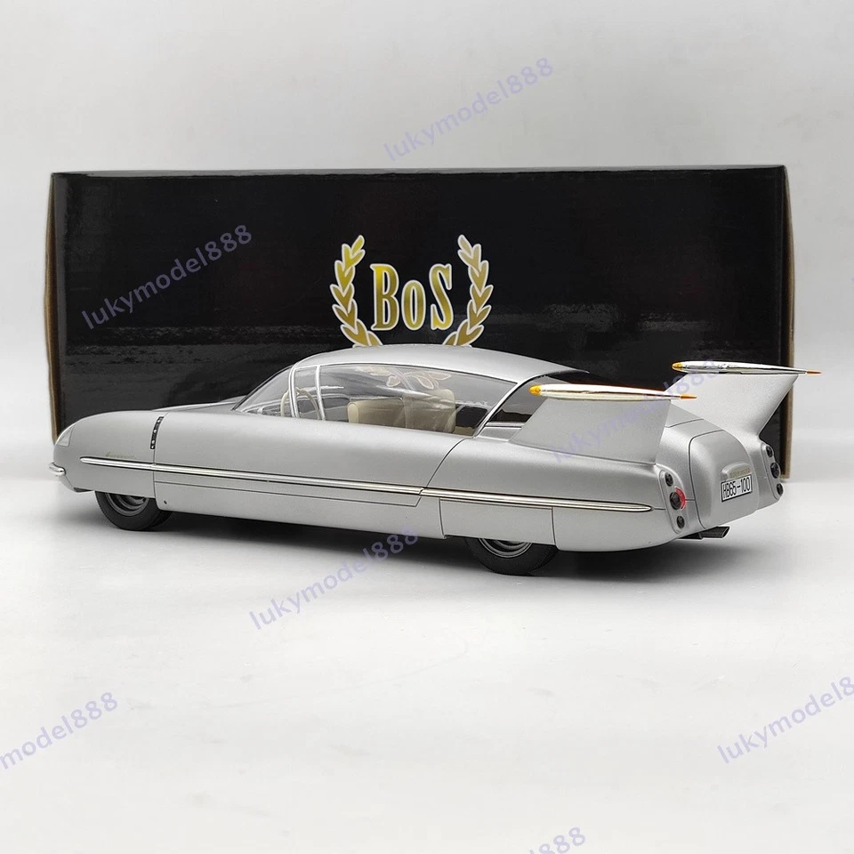BOS 1/18 Borgward Traumwagen 1955 Silver BOS052 Resin Model Car Limited Used - Image 4 of 4