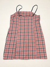 Urban Outfitters Medium Deep Green Plaid Academia Spaghetti Straps Mini Dress