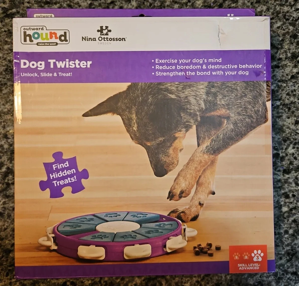 Dog Twister Interactive Toy Treat Dispenser Game Nina Ottosson