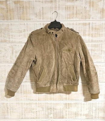 Leather Cowhide Bomber Jacket Sz Med Vintage 80s 90s In Crowd by Celebration