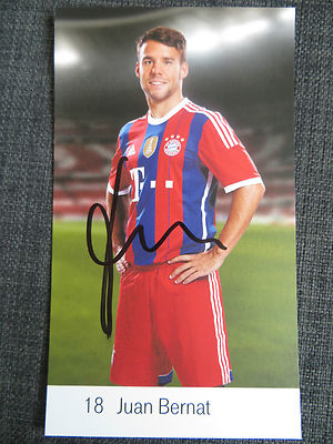 Handsignierte AK Autogrammkarte *JUAN BERNAT* FC Bayern München 14/15 2014/2015