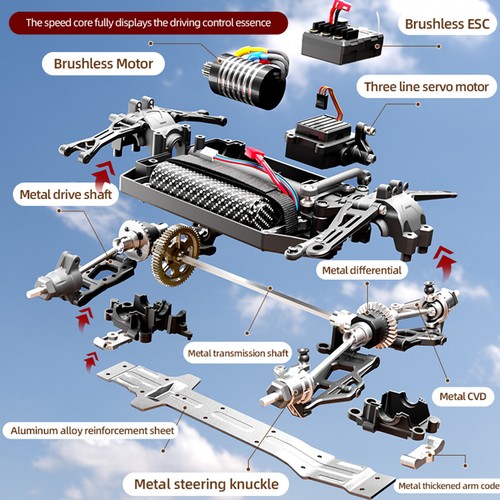 1:18 Fast RC Cars for Adults 50 KM/H High Speed Remote Control Truck 4WD NewFTaW - Picture 3 of 23