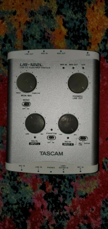 TASCAM US-122L USB AUDIO/MIDI INTERFACE WITH MANUALS AND SOFTWARE - Image 3 of 3