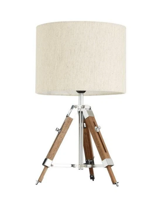 Loki wooden hotsell tripod floor lamp