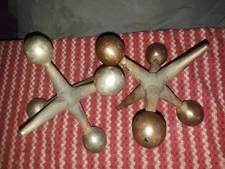 Pair Giant Iron JAX Jack Bookend Paperweight Curry style Jacks jaxs curry style