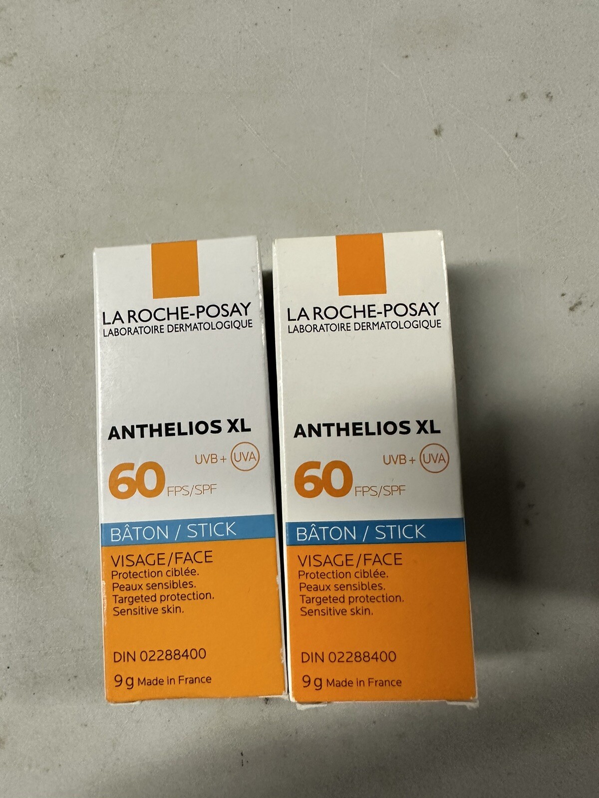 NEW! 2X!! La Roche Posay SPF60 Mexoryl XL UVA UVB Protection  Face Stick