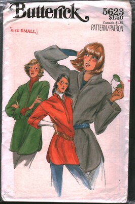 5623 Vintage Butterick Sewing Pattern 1970s Misses Loose Fitting Top ...