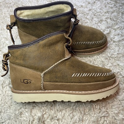 UGG Men\'s Campfire Pull-On Bomber Boot Chestnut Leather Sheepskin Leather Mens Ugg Bomber Boots UGG Chestnut Bomber Campfire  main image 3