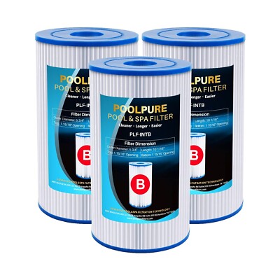 POOLPURE Type B Replacement Pool Filter, Compatible with Intex 29005E