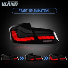 Smoked LED Tail Lights w/Sequential Indicator For 2011-2016 BMW 5-Series F10 F18