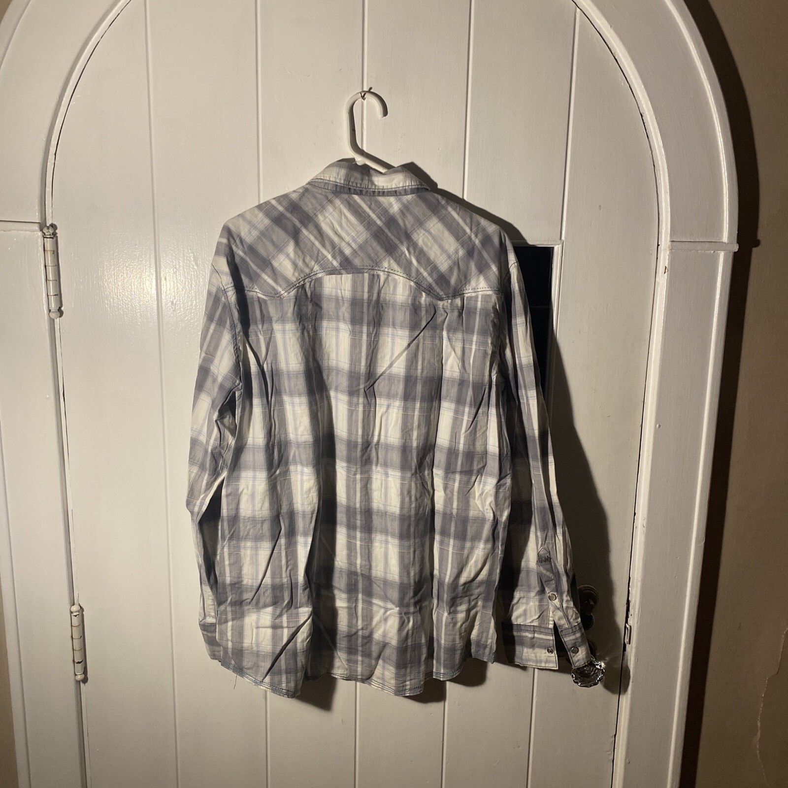 (1) Trendy Gray Patterned BKE Button Down Flannel… - image 2