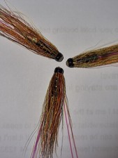 3 x Donegal Willie Gunn 1 1/4" inch Copper Tube Salmon Fishing Flies.