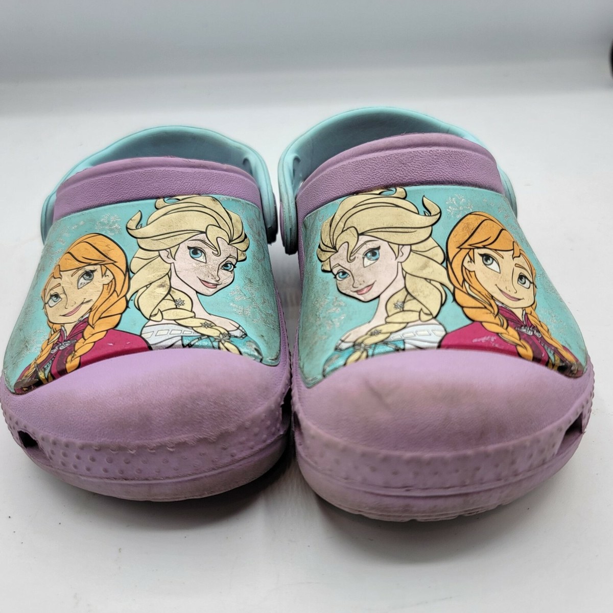 Crocs Disney Frozen Elsa And Anna Purple Clogs Girls Toddler Size
