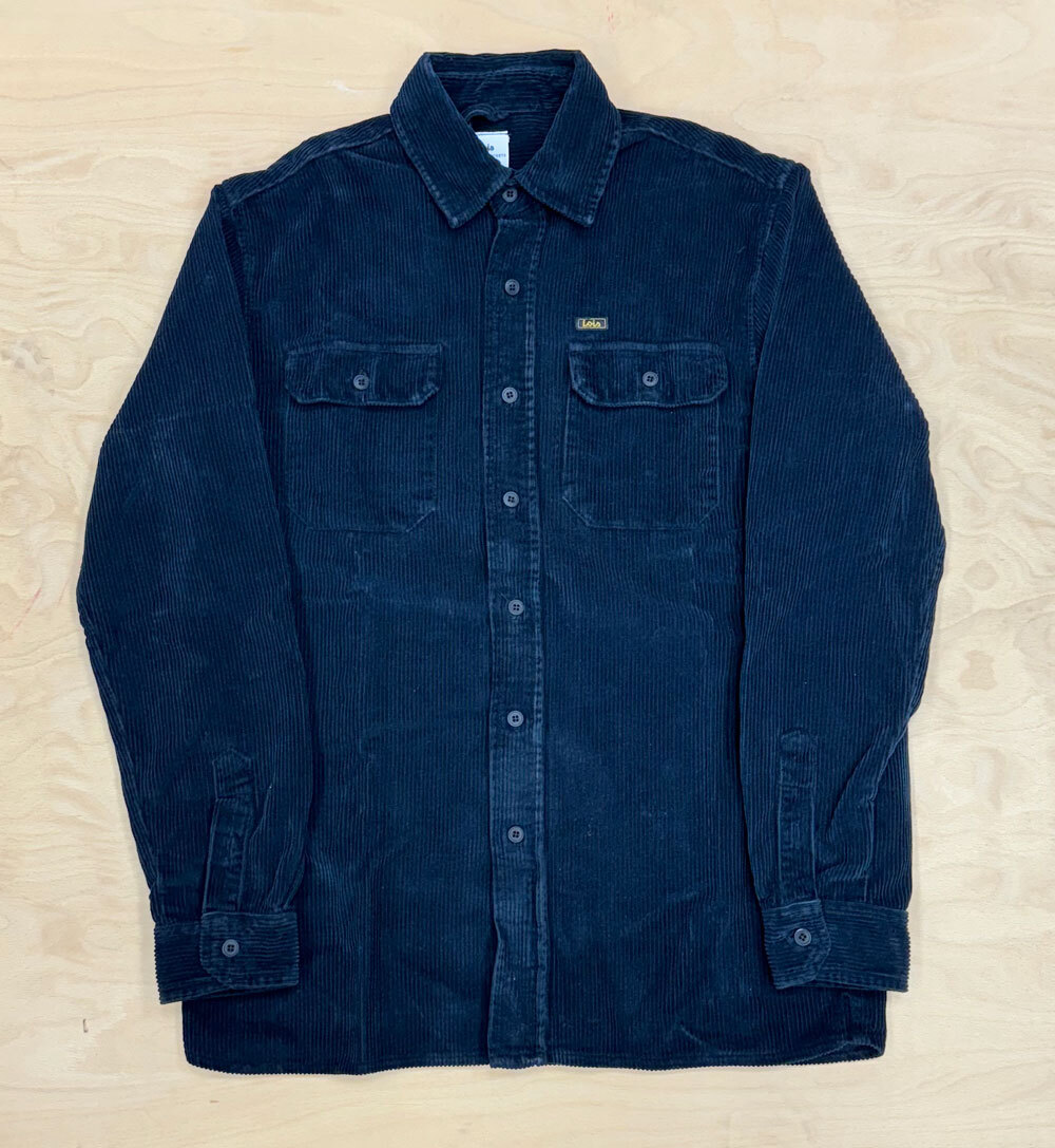 Camisa de Trabajo Lois Jeans Para Hombre Leo Azul Marino Regular Mid Wale Cordón Camisa Pana